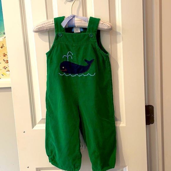 Green Corduroy Whale Longall Overall size 18 month - Picture 2 of 3
